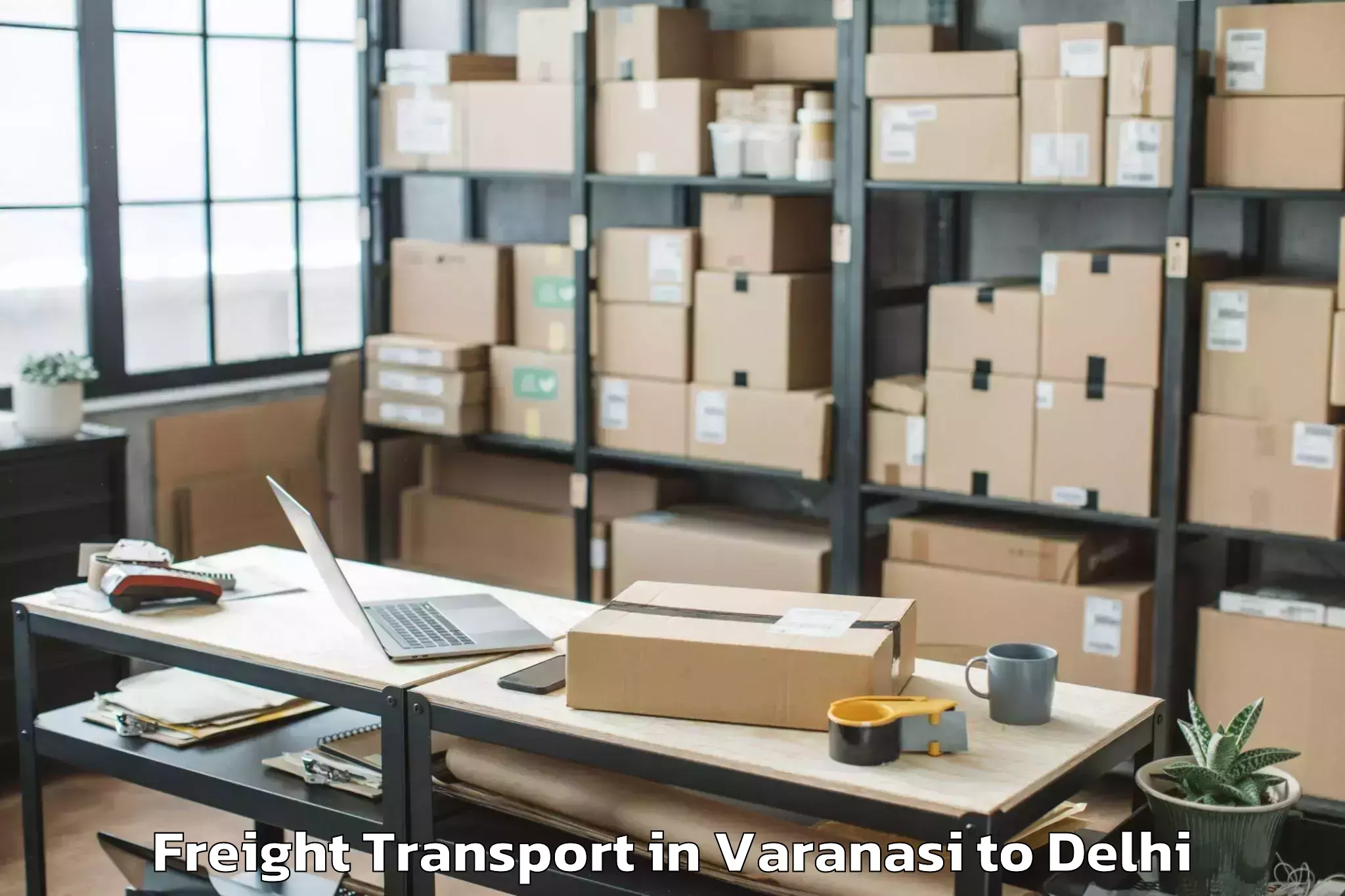 Discover Varanasi to Jmd Kohinoor Mall Freight Transport